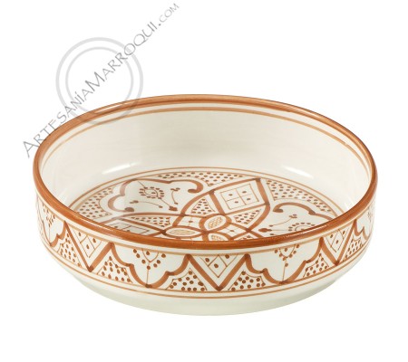 Terracotta 25 cm low salad bowl