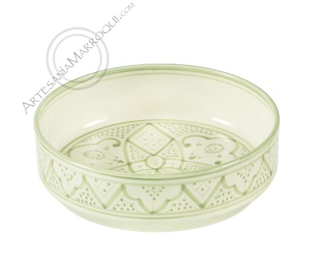 Green 25 cm low salad bowl