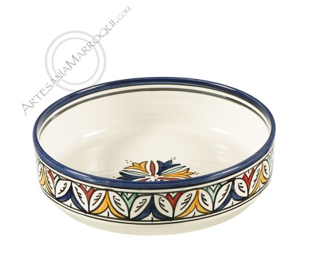 25 cm low multicoloured salad bowl
