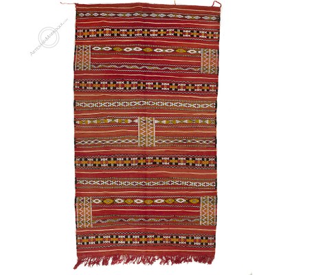 Kilim 245x138 cm desteñido rojo
