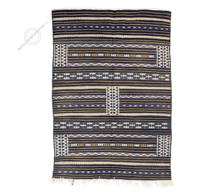 Kilim 207x140 cm azul y desteñido