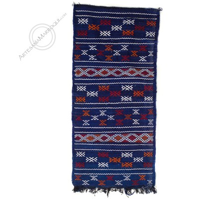 Kilim 139x64 cm azul desteñido