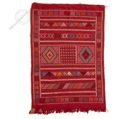 Kilim 144x100 cm rojo desteñido