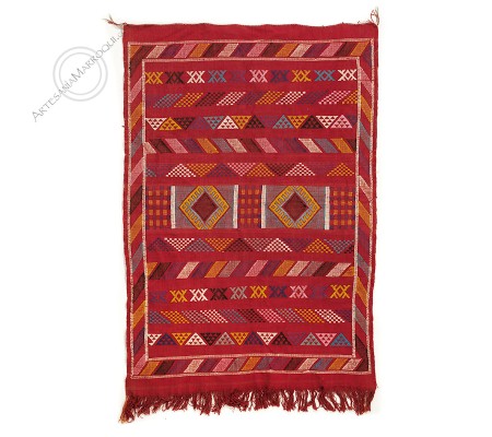 Kilim 137x93 cm rouge délavé