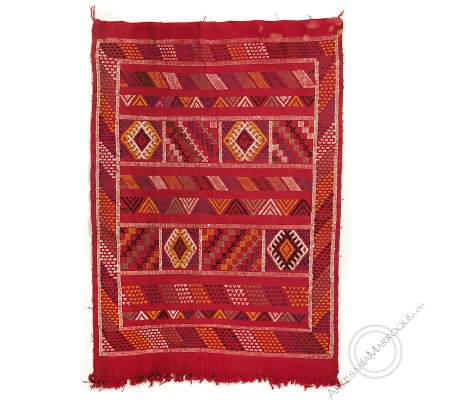 Kilim 133x94 cm rouge délavé