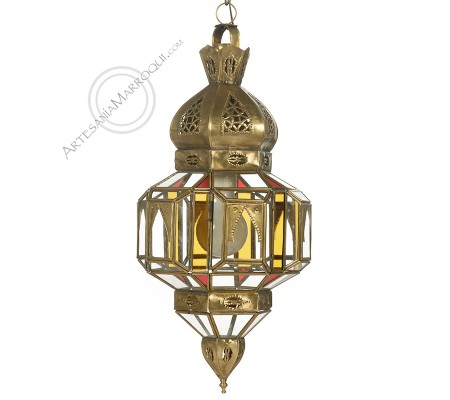 Ourika Arabic lamp in clear brass