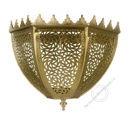 Aged golden copper chalice sconce