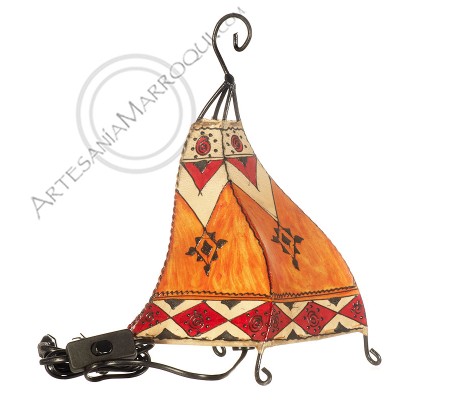 Lampe orange et rouge de 0,40 m.