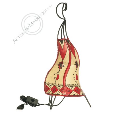 Lampe 0,50 m brute et rouge