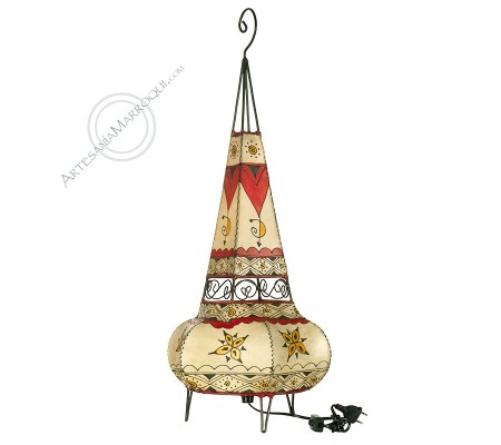 Lamp 0.80 meters in ecru and red