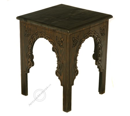 Dark cedar side table