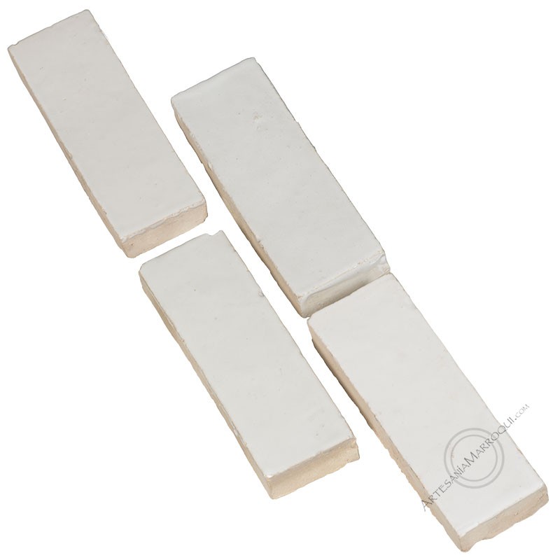 Azulejo cerámicoAzulejo cerámico blanco 14 x 5 cm