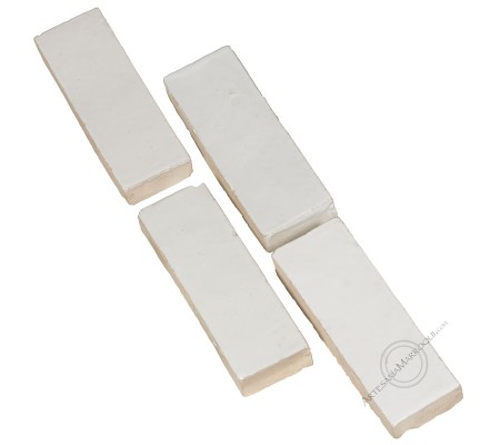 Azulejo cerámicoAzulejo cerámico blanco 14 x 4,5 cm