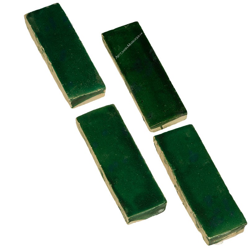 Azulejo cerámicoAzulejo cerámico verde Tamgroute 15 X 5 cm