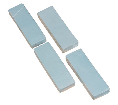 Light blue ceramic tile 15 x 5 cm