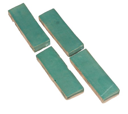 Turquoise ceramic tile 15 x 5 cm