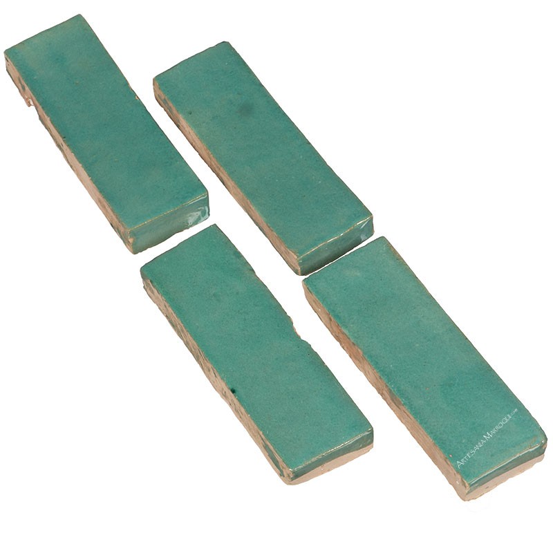 Azulejo cerámicoAzulejo cerámico color turquesa 15 X 5 cm