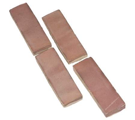 Pink ceramic tile 15 x 5 cm