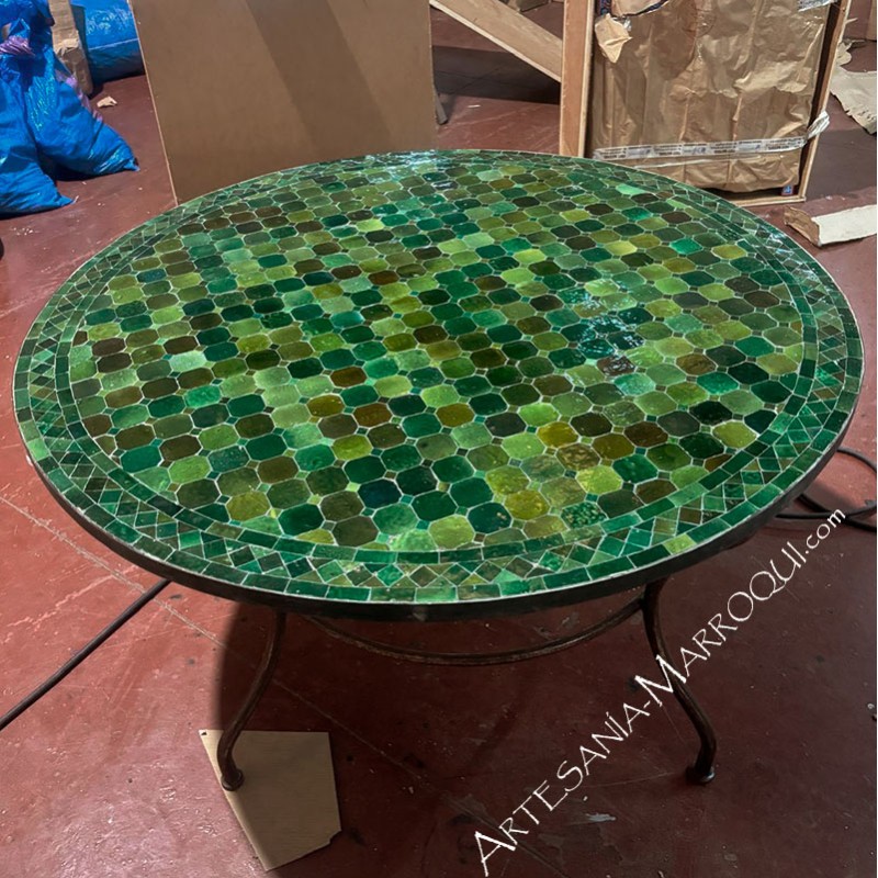 Mesas mosaicoMesa mosaico 130 cm verde Tamgroute