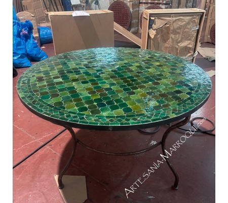 Mesas mosaicoMesa mosaico 130 cm verde Tamgroute