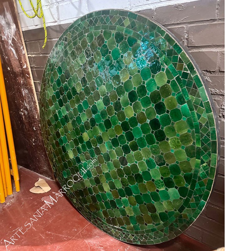 Mesas mosaicoMesa mosaico 120 cm verde Tamgroute