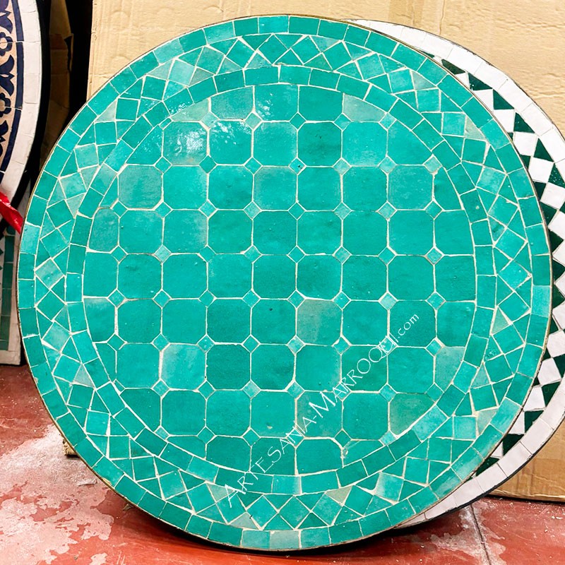 Mesas mosaicoMesa mosaico 60 cm turquesa