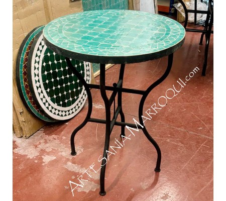 Mesas mosaicoMesa mosaico 60 cm turquesa