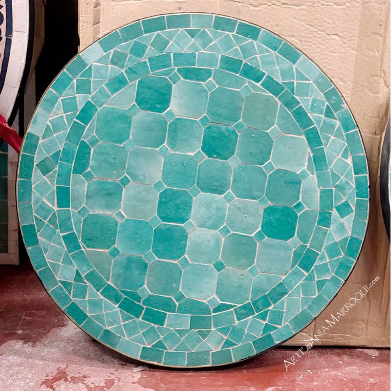 Mesas mosaicoMesa mosaico 50 cm turquesa