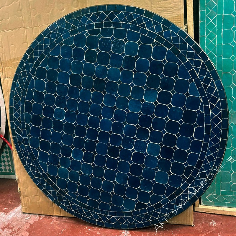 Mesas mosaicoMesa mosaico 90 cm azul