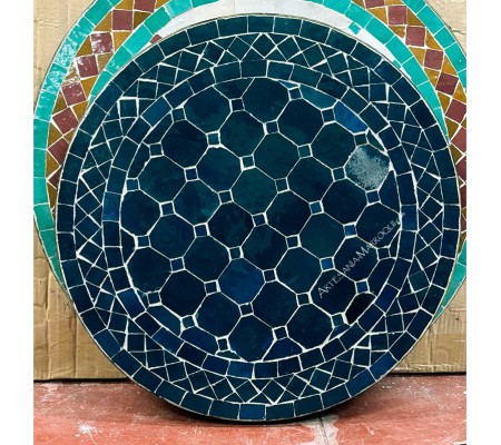 Mosaic table 50 cm blue