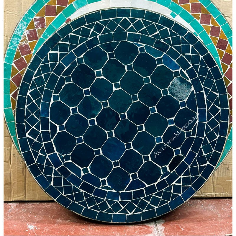 Mesas mosaicoMesa mosaico 50 cm azul