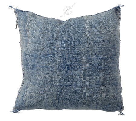 Cojín de sabra azul tejano