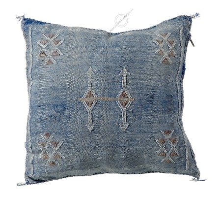 Cojín de sabra azul tejano