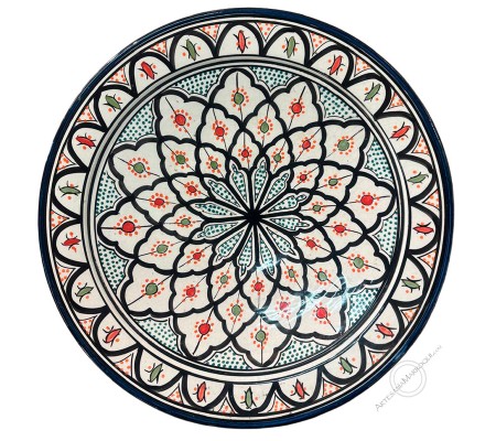 Assiette Safi 40 cm, bleu foncé