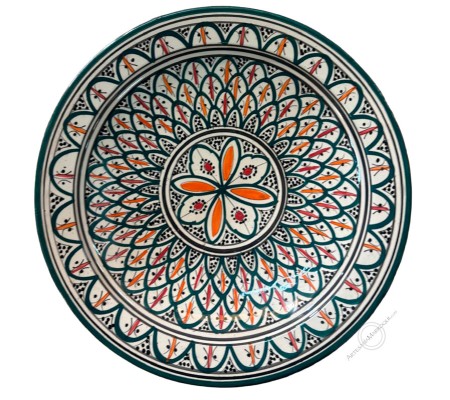 MenajePlato 40 cm de Safi verde naranja
