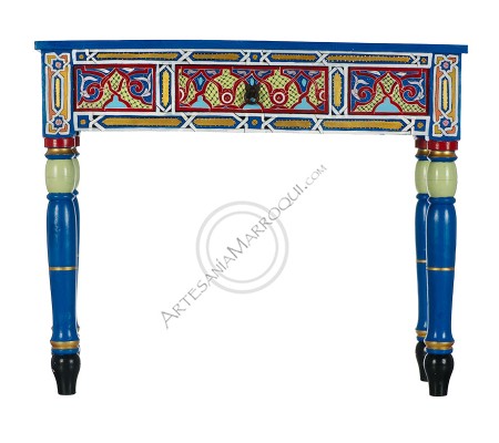 Mesas con cajonesMesa alargada azul