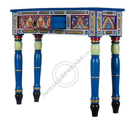 Mesas con cajonesMesa alargada azul