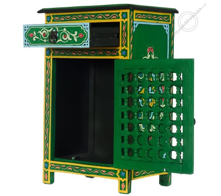 Mesas con cajonesMesa de noche verde Fez mosharabi