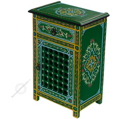 Mesas con cajonesMesa de noche verde Fez mosharabi