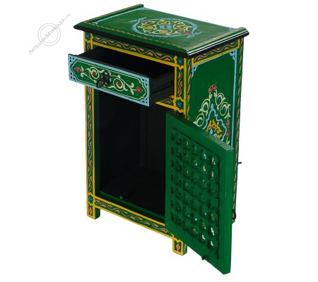 Mesas con cajonesMesa de noche verde Fez mosharabi