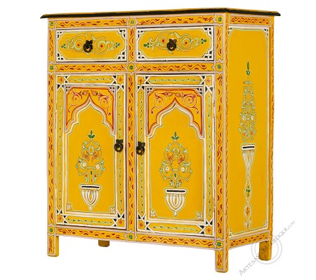 Buffet orange à deux portes
