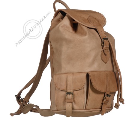 Mochilas de cueroMochila de cuero grande camel