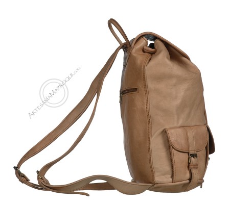 Mochilas de cueroMochila de cuero grande camel