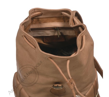 Mochilas de cueroMochila de cuero grande camel