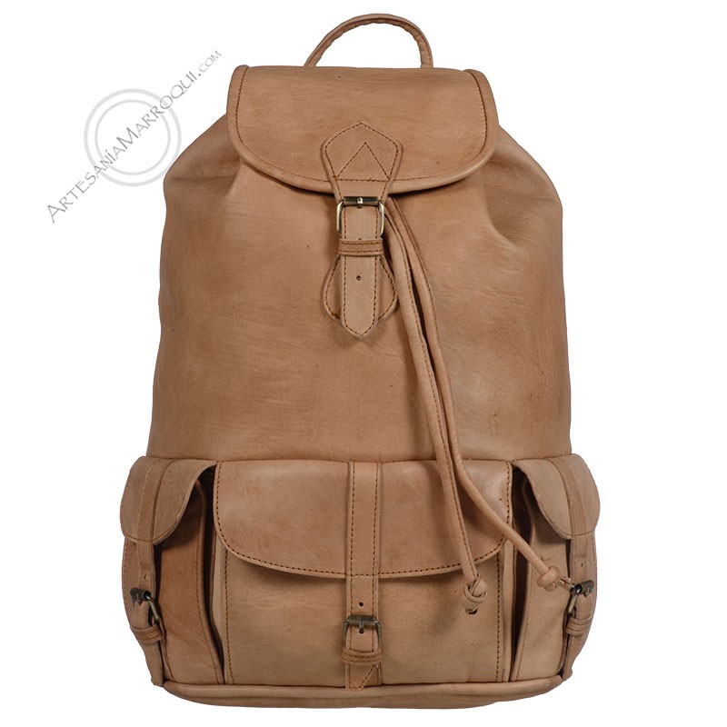 Mochilas de cueroMochila de cuero extra grande camel
