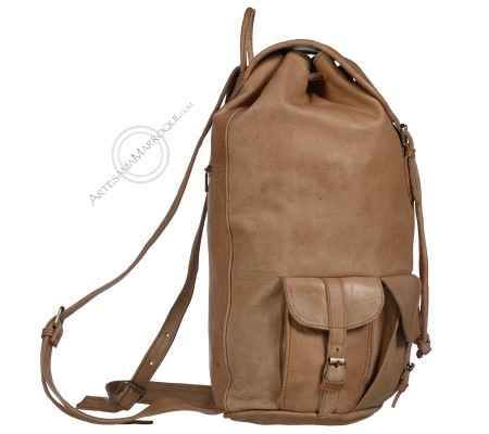 Mochilas de cueroMochila de cuero extra grande camel