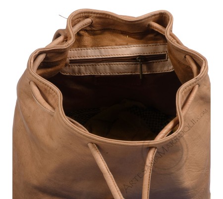 Mochilas de cueroMochila de cuero extra grande camel