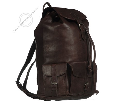 Mochilas de cueroMochila de cuero extra grande oscura