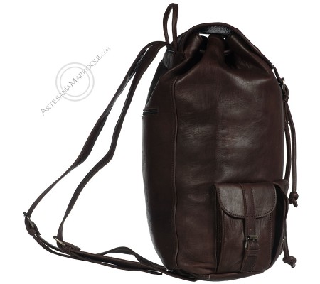 Mochilas de cueroMochila de cuero extra grande oscura