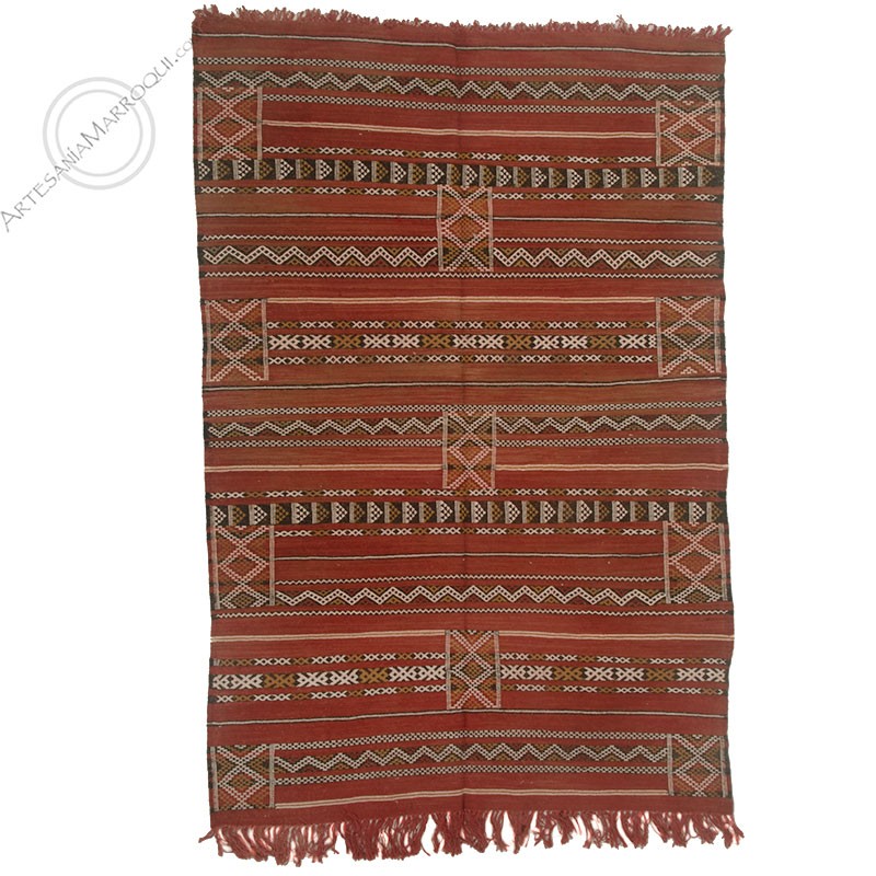KilimsKilim 205x137 cm rojo desteñido